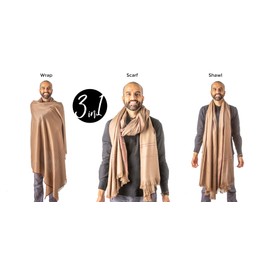 Om Shanti Crafts Meditation or Prayer Shawl or Plain Blanket, Wool Shawl/Wrap, Oversize Scarf. Unisex