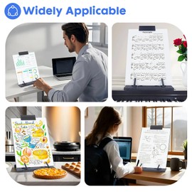 Barelove Barelove Document Holder Paper Stand with 7 Adjustable Positions, Black Metal Paper Holder Stand for Desk When Typing for Reading A4 Letter, Books, Music Sheet, Receipts, Textbooks