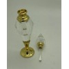 unbranded Crystal Perfume Decanter Bottle 24K Gold Plated With Stopper