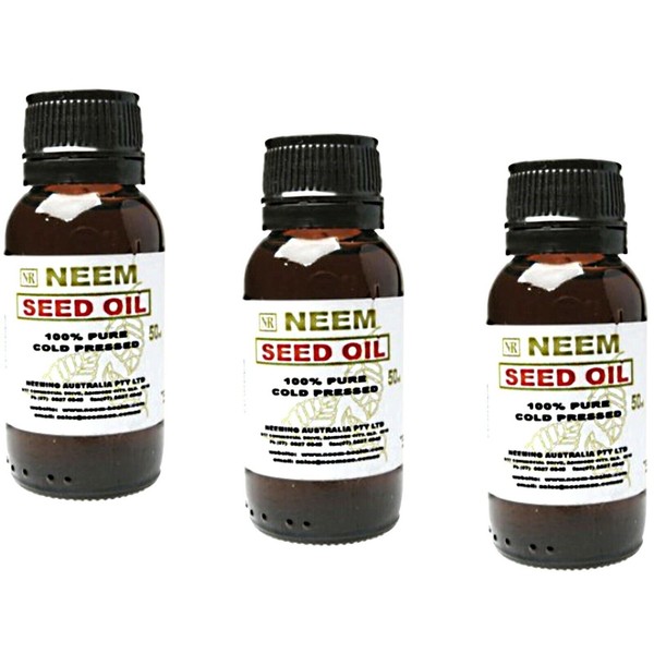 3 x 50ml NEEMING AUSTRALIA Neem Seed Oil ( 100% Pure & Cold Pressed )