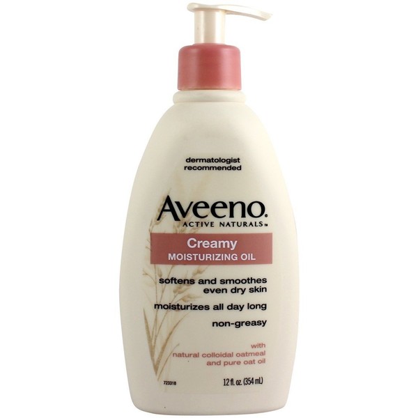 AVEENO Active Naturals Creamy Moisturizing Oil 12 oz (4 Pack)