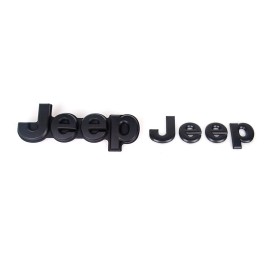 Mopar 2014-2022 Jeep Grand Cherokee Black Replacement Nameplate Emblem Set Mopar OEM
