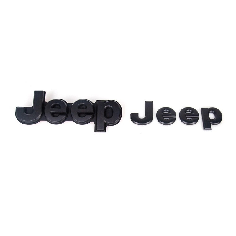 Mopar 2014-2022 Jeep Grand Cherokee Black Replacement Nameplate Emblem Set