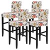 SearchI Bar Stool Covers Set of 4, Stretch Washable Barstool