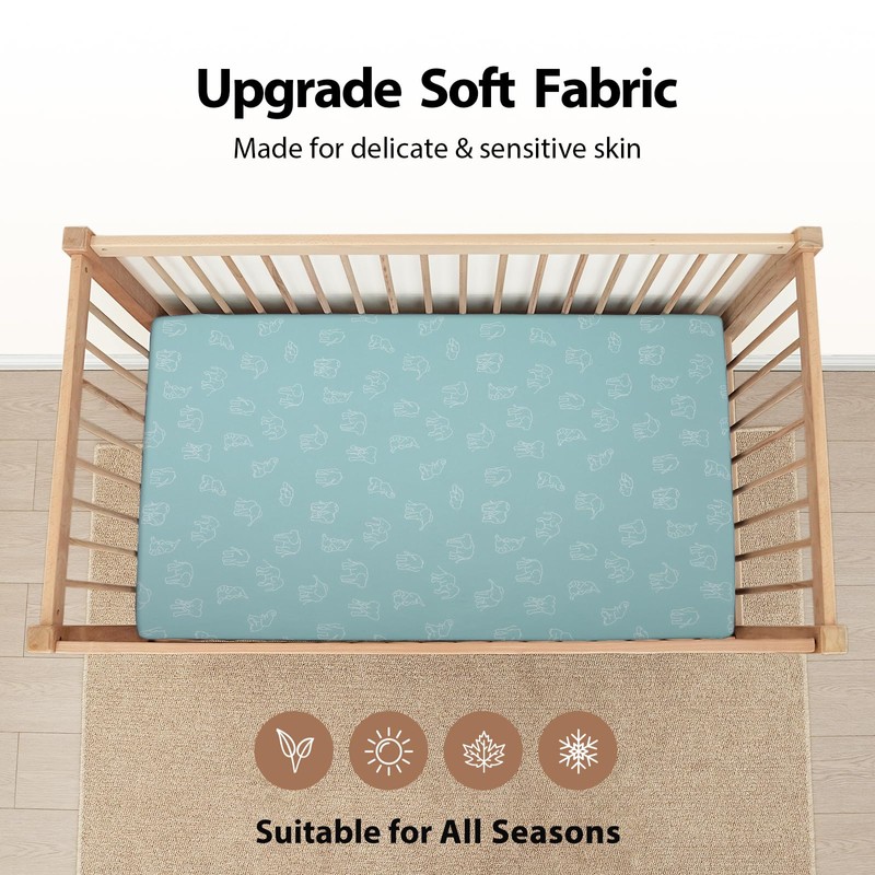 Unnivoll Cot Sheets 120 x 60 cm Fitted Super Soft