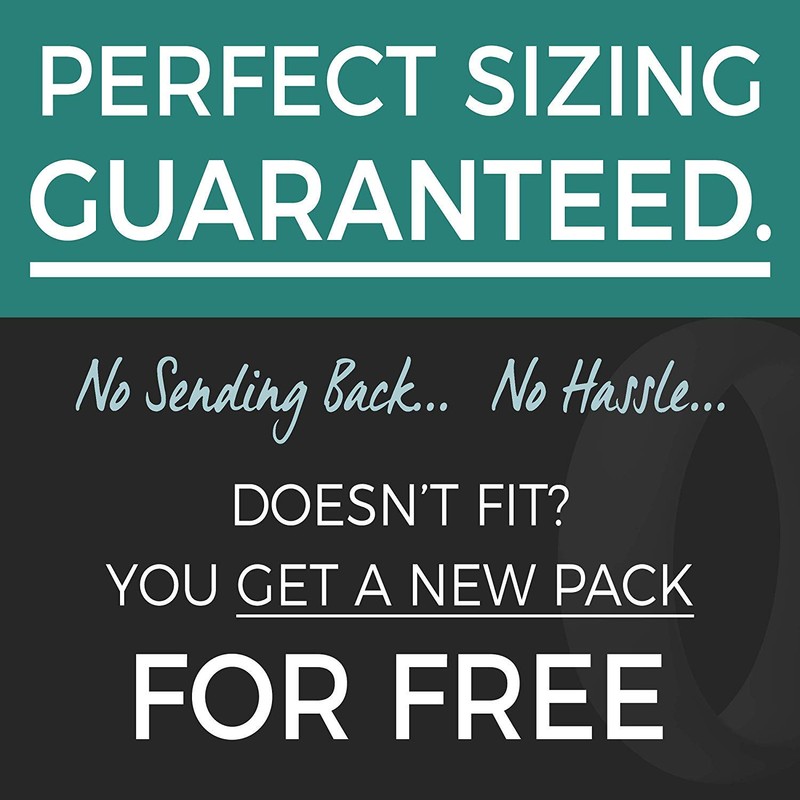 ThunderFit Thin and Stackable Silicone Rings, 4 Rings - Silicone