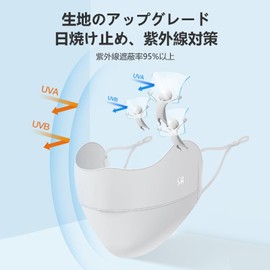 ZVCXOE UV Protection Mask, Women's, Cooling Mask, UPF50+ 3D, Small Face, Cool to Touch, Easy to Breathe, UV Sports, Face Cover, Cool, Mesh, UV Protection, Sunburn Prevention, Repeatedly Washable