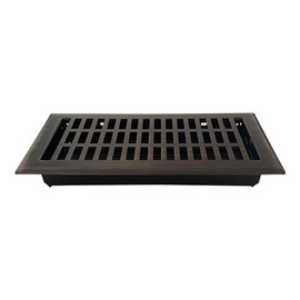 Empire Register Co, Vent Cover - 4x10 inch, Modern Contemporary Design, Oil Rubbed Bronze Finish, Heavy Duty Floor Vent Covers, Metal Damper Attached Vent Covers for Home Floor only