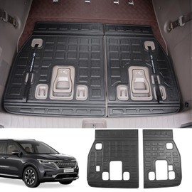 powoq Backrest Mats Compatible with 2022-2024 Kia Carnival Non-Hybrid Back Seat Protector Behind 3rd Row Replacement for 2022 2023 2024 Kia Carnival Accessories (Rear Backrest Mat)