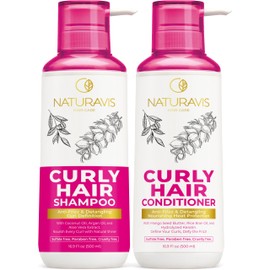 NATURAVIS- HIDRATACIÓN INCREÍBLE Los rizos son naturalmente propensos a resecarse, por eso este set de champú y acondicionador para cabello rizado de