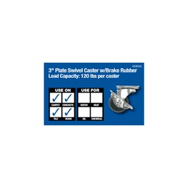 Waxman 4326355 Caster Swivel 3"