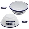 Set of 4 Enamelware Vintage Classic 20 oz Round Cereal