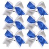 Cheerleader Bows 8 Inch 3 Colors 2 Layers 6 Pcs
