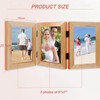FALAZAR Triple Hinged Photo Frame, Multi-Panel Folding Display, Fits Photo