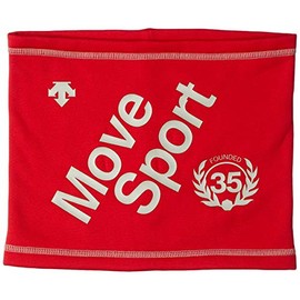 MOVESPORT Neck Warmer, Fleece, Stretch, For Training, Running, School, School Activities, Sports, Unisex, Adult, red