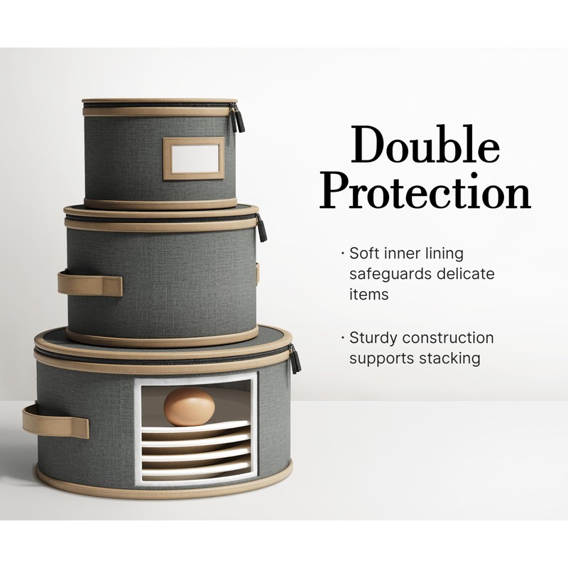 Hard Shell China Storage Containers – 4 Piece Set for