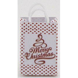 Unbranded Dollhouse Miniatures 1:12 Scale Merry Christmas Shopping Bag #MUL3961G