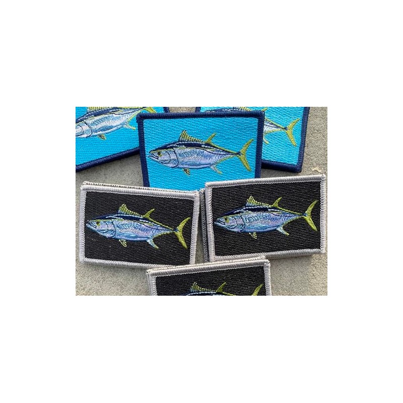 2" x 3" Bluefin Tuna Sportfish Tactical Patch - Black