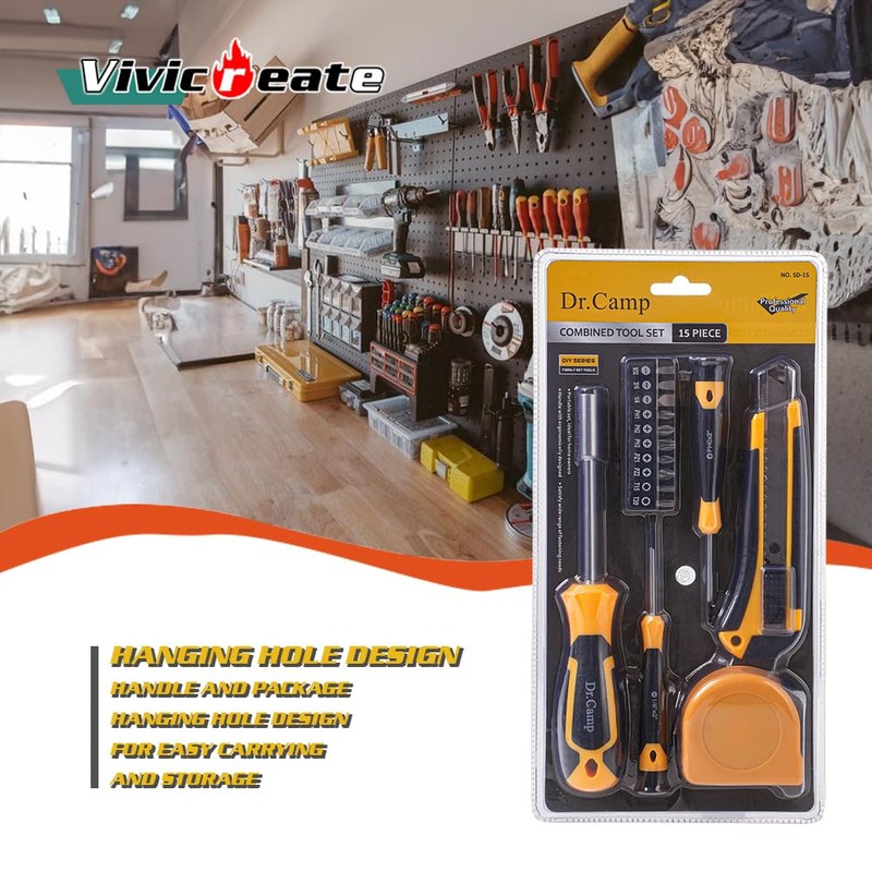 Dr. Camp Multi-Tool Kit, 13 Pieces, Includes Screwdrivers, Utility Knife,