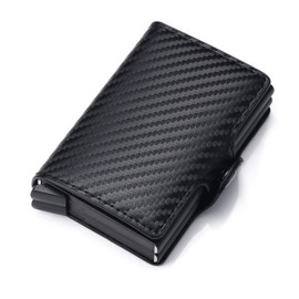 Work Worker Credit Card Case, Sliding, Holds 10 Cards, Minimal, Men's, Men, Skimming, Money Clip, Slim, Thin, Black 1