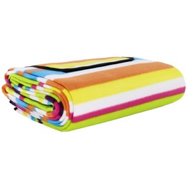 Picnic Blanket Fleece Size: Approx. 135 x 175 cm and Trendy Design: Stripes