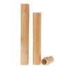 2 Pcs Travel Bamboo Toothbrush Case with Breathable Drain Hole