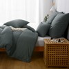 TOCOMOA Bed Linen 200 x 200 cm, 3-Piece Anthracite, Microfibre