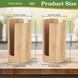 2 PCS Mason Jar Lid Organizer Vertical Mason Jar Lid Storage Bamboo Tumbler Lid Holder Cup Lid Organizer Suitable for Mason Lids/Canning Lids/Bamboo Lids Mason Jar Accessories (2 Wide)