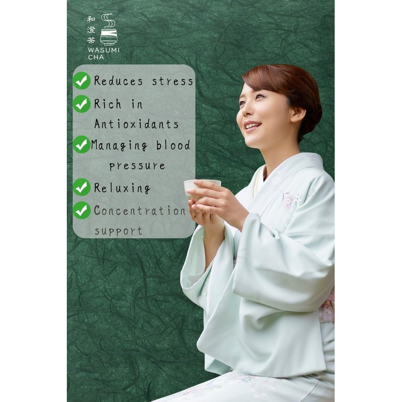 Wasumicha -Futatsu Japanese Sencha Green Tea unsweetened Biodegradable Teabag 20bags