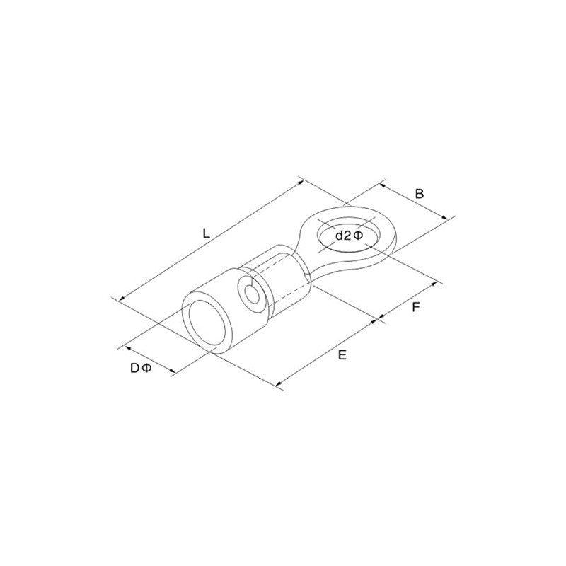25x Ring Terminal Connector Insulated 0,5-1,5mm² red M10