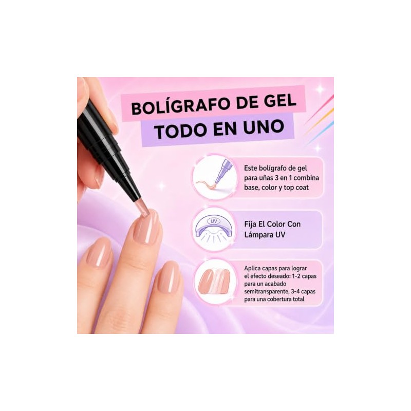 Pinceles para Uñas, Gel para Uñas, Requires lamp curing 6