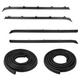 Set of 6, Door Seal Window Felt Rubber Weatherstrip Kit Compatible with C1500 C2500 C3500 K1500 K2500 K3500 Suburban Jimmy C10 C20 C30 K5 K10 K20 K30 Blazer Suburban, Replaces OE: 15569071, 15522764
