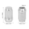 X AUTOHAUX 4 Pcs M14x1.5 Chrome Bulge Acorn Hex Wheel