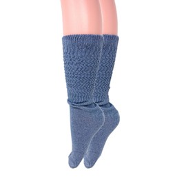 Calcetines largos de algodón ligeros y holgados, 3 pares, talla 9-11, azul (Captains Blue), 9-11
