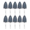 dophee 10Pcs 25mm Cone Shape Aluminum Oxide Mounted Grinding Stones