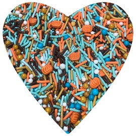 COOL MOM SPRINKLES Fall Pumpkin Sprinkles (4 oz.) – Autumn Harvest Themed Sprinkles for Decorating Cakes, Cupcakes, Cookies & Desserts – Mixed in the USA/Gluten-Free