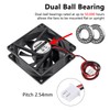 Alinan 4pcs 8025 80mm x 25mm 12V Dual Ball Bearings