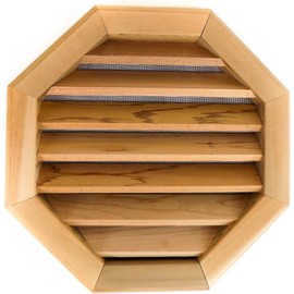 Miller Shingle Octagon Clear Cedar Vent, Flush Mount - 14 inch x 14 inch