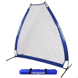 Powernet Portable Baseball Practice Net for Pitching and Hitting, 7 FT A-Frame - Purple
