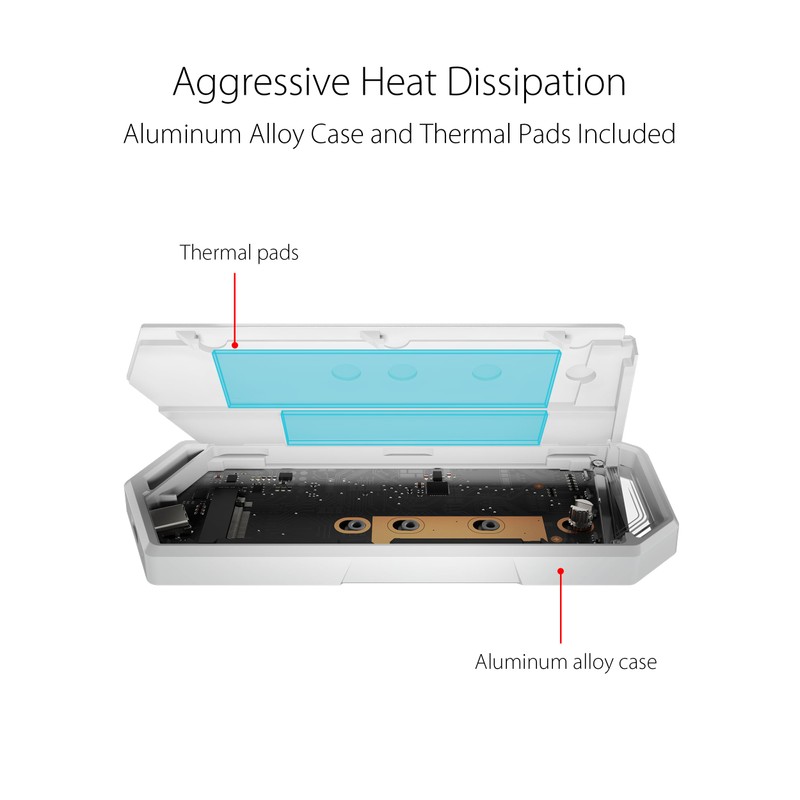 ASUS ROG Strix Arion SSD Enclosure (SSD Case)—USB-C® 3.2 Gen