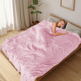 LaffyLo Electric Heated Blanket Full Size 72×84, Breathable & Luxurious Flannel,Soft Warm Gift with Over-Heat Protection,4 Heating Levels & 10 H Auto Shut Off, Machine Washable, Light Pink