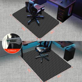 AiBOB Office Chair Mat for Carpet, 48"x36"Gaming Computer Desk Mat for Low Pile Carpet, Heavy Duty Floor Protector Mat for Rolling Chairs, Easy Glide Chair Mat for Home Office