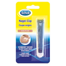 Scholl Nail clip for well-groomed feet, with lever system to reduce effort, also ideal for hard or thick nails, stable, pack of 1