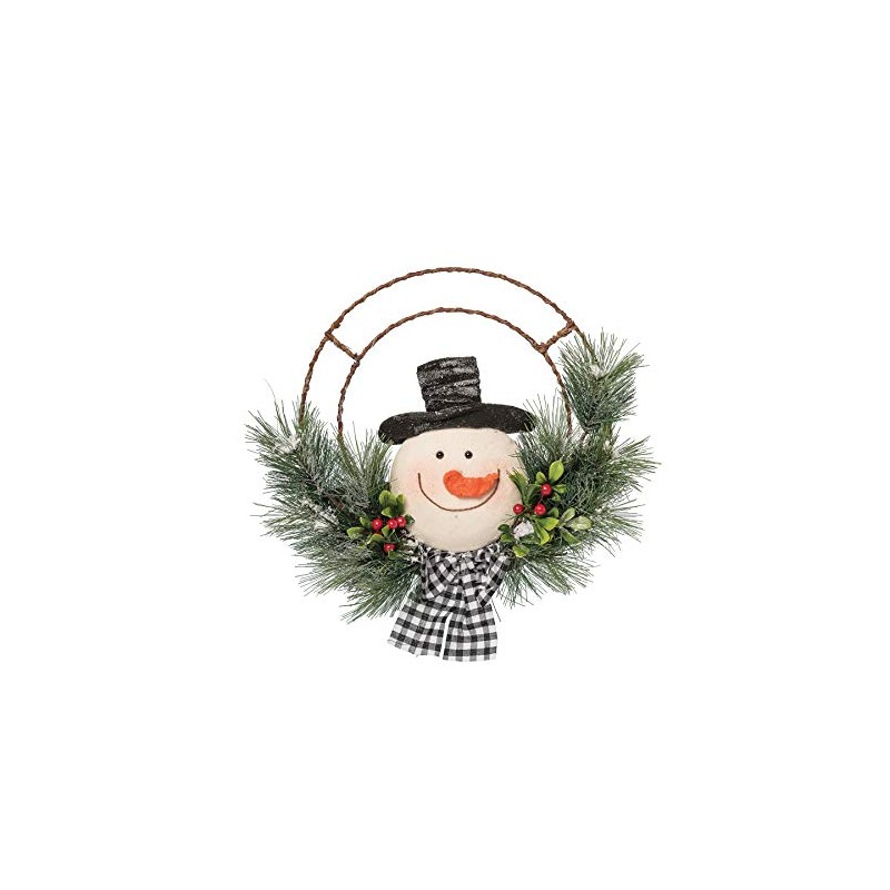 Gallerie II Snowman Decorative Winter Wreath 13" Christmas Xmas Festive