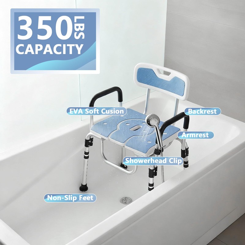 NnsZenith 3 in 1 Bedside Commode Chair and Shower Chair