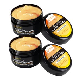 Self-Tanning for Face and Body, 2 Pieces Intensive Tanning Luxe Gel Premium Tanning Accelerator Cream - Long-Lasting Natural Tan, Natural Bronzer, Fast Taning, 100 g