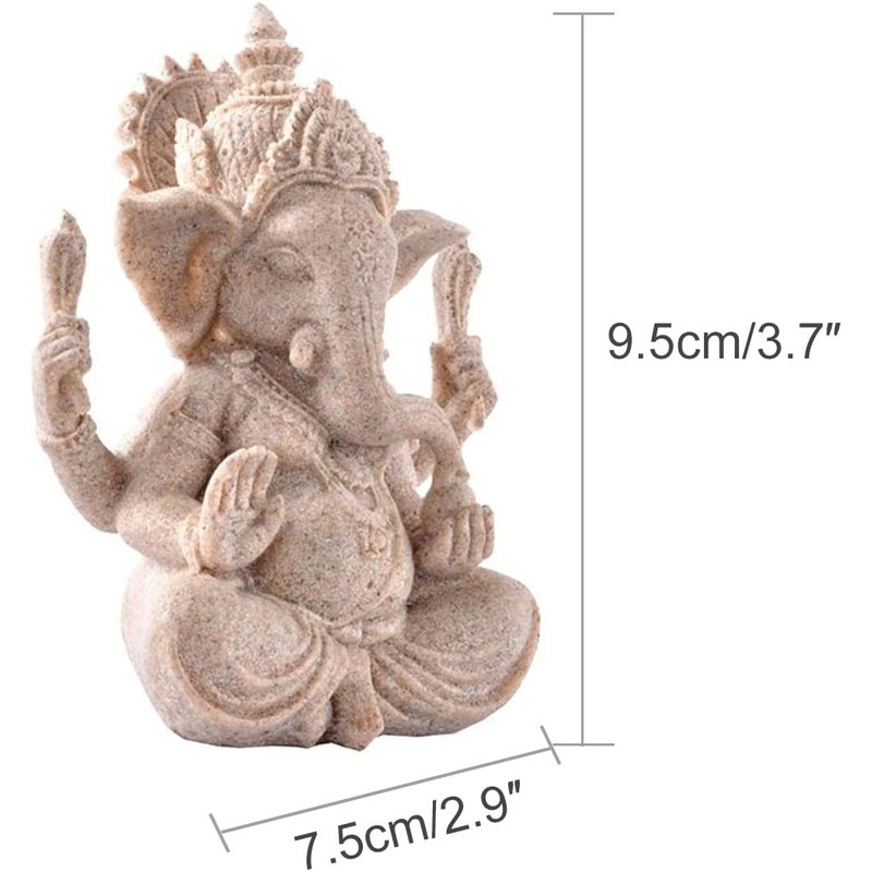 Larimuer Sandstone Ganesha Buddha Statue Hand Carved Sculpture Elephant Statue