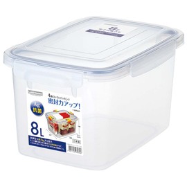 Iwasaki Kogyo Lustroware SL Jumbo Case Food Storage Container 8 Liters Airtight Rice Bin 7kg B-2896 KN
