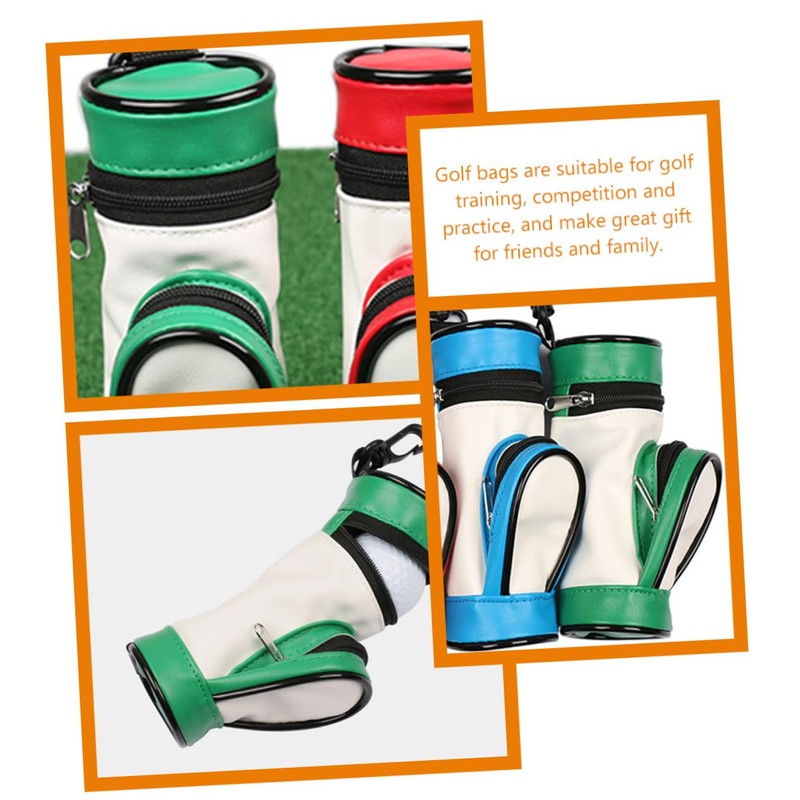 WOONEKY Stylish Golf Ball Holder Lightweight PU Carrying Pouch for