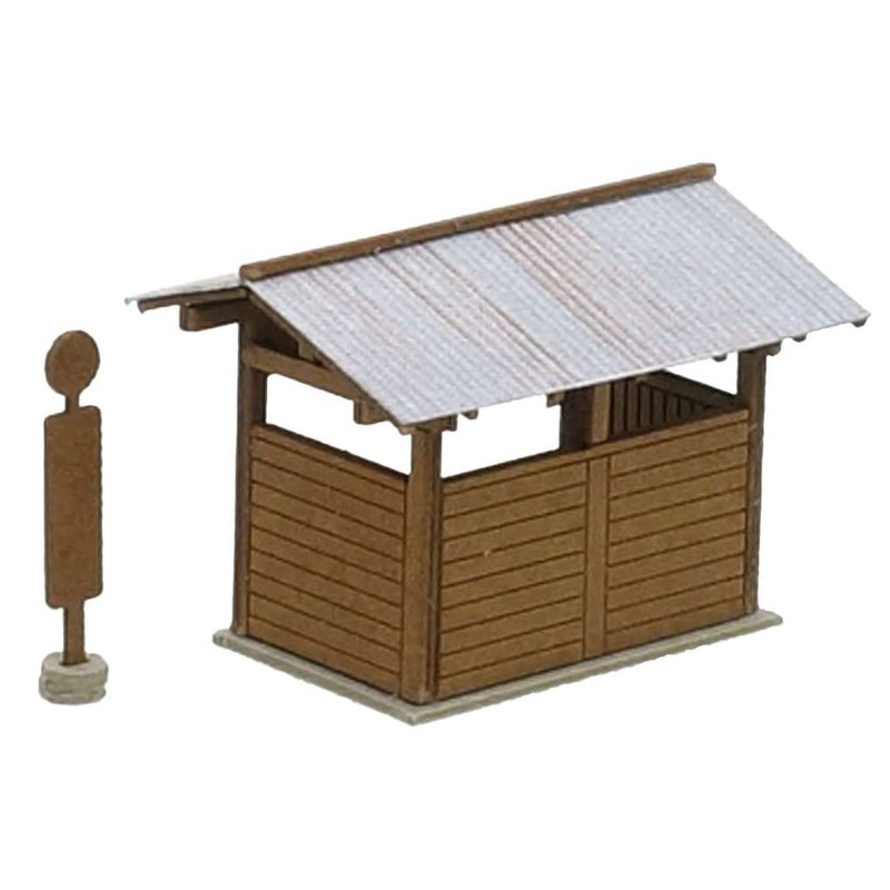 Sankei MP04-98 Diorama Option Kit, 1/150 Bus Stop D, Papercraft